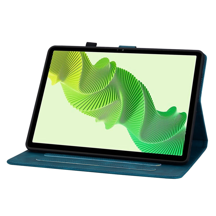 For Realme Pad 2 11.5 Lily Embossed Leather Tablet Case(Dark Blue) - Realme by PMC TechLife | Online Shopping South Africa | PMC TechLife | Buy Now Pay Later Mobicred
