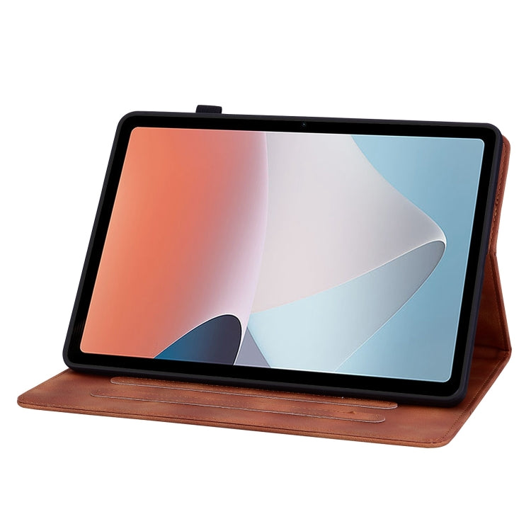For OPPO Pad Air Lily Embossed Leather Tablet Case(Brown) - free shipping - PMC TechLife - Order now!