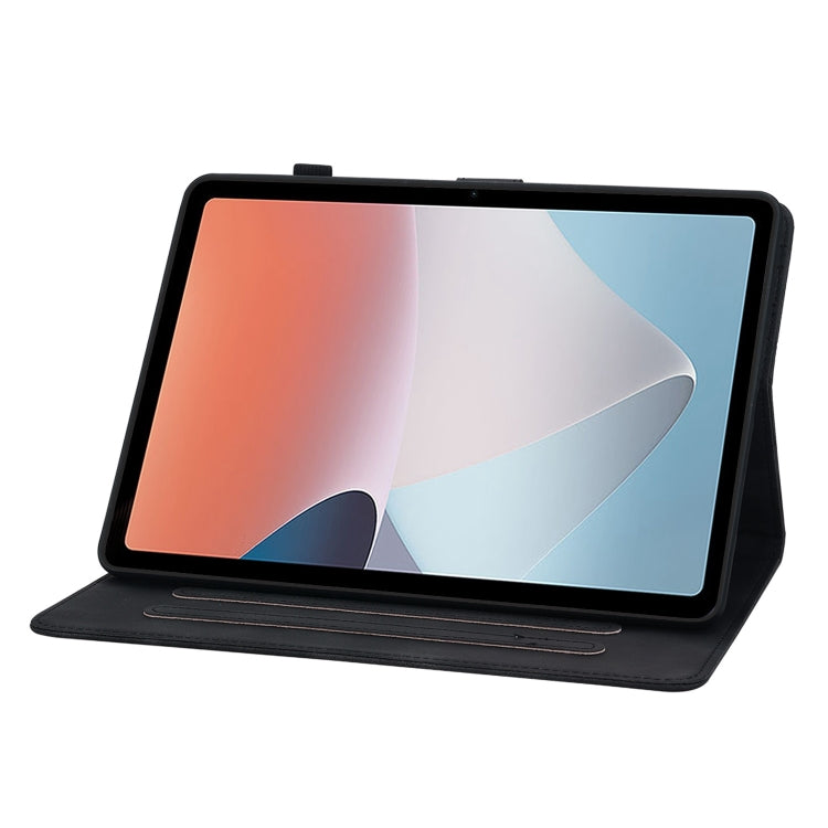 For OPPO Pad Air Lily Embossed Leather Tablet Case(Black) - free shipping - PMC TechLife - Order now!