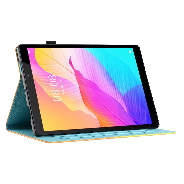 For iPad Pro 11 2024 Stitching Gradient Smart Leather Tablet Case(Blue Rose) - iPad Pro 11 2024 Cases by PMC TechLife | Online Shopping South Africa | PMC TechLife | Buy Now Pay Later Mobicred