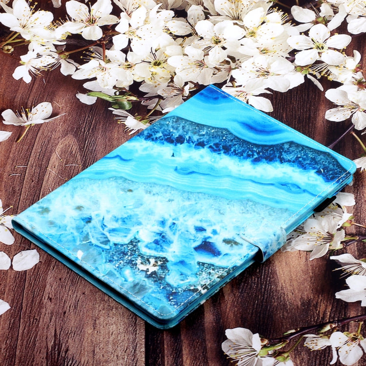 For iPad Pro 11 2024 Coloured Drawing Stitching Smart Leather Tablet Case(Blue Marble) - iPad Pro 11 2024 Cases by PMC TechLife | Online Shopping South Africa | PMC TechLife | Buy Now Pay Later Mobicred