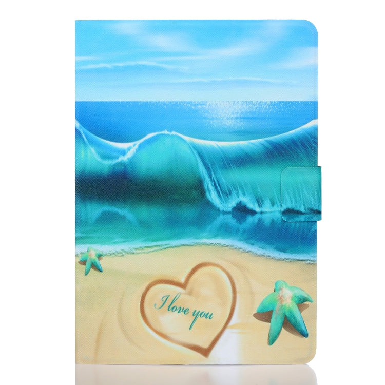 For iPad Pro 11 2024 Voltage Coloured Drawing Smart Leather Tablet Case(Blue Beach) - iPad Pro 11 2024 Cases by PMC TechLife | Online Shopping South Africa | PMC TechLife | Buy Now Pay Later Mobicred