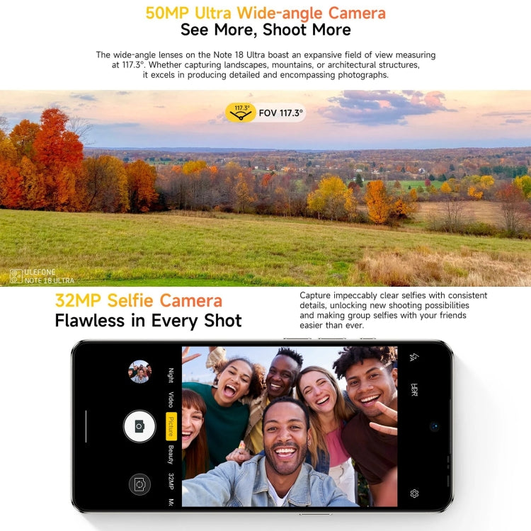 Ulefone Note 18 Ultra, 6GB+256GB, Side Fingerprint, 6.78 inch Android 13 MediaTek Dimensity 720 5G MT6853 Octa Core 2.0GHz, NFC, Network: 5G(Lustrous Black) - Ulefone by Ulefone | Online Shopping South Africa | PMC Jewellery | Buy Now Pay Later Mobicred