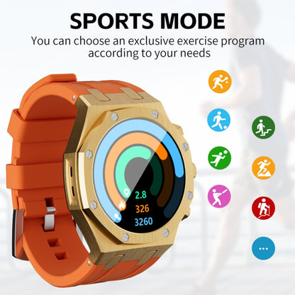 WS-18 1.43 inch IP67 Sport Smart Watch, Support Bluetooth Call / Sleep / Blood Oxygen / Heart Rate / Blood Pressure Health Monitor(Gold+Orange) - Smart Watches by PMC Jewellery | Online Shopping South Africa | PMC Jewellery | Buy Now Pay Later Mobicred