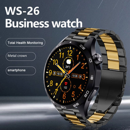 WS-26 1.52 inch IP67 Sport Smart Watch Support Bluetooth Call / Sleep / Blood Oxygen / Heart Rate / Blood Pressure Health Monitor, Leather Strap(Silver) - Smart Watches by PMC Jewellery | Online Shopping South Africa | PMC Jewellery | Buy Now Pay Later Mobicred