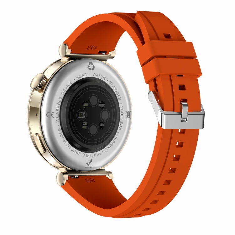 WS520 1.28 inch IP67 Sport Smart Watch, Support Bluetooth Call / Sleep / Blood Oxygen / Heart Rate / Blood Pressure Health Monitor(Gold+Orange) - Smart Watches by PMC Jewellery | Online Shopping South Africa | PMC Jewellery | Buy Now Pay Later Mobicred