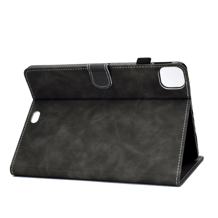 For iPad Pro 11 2024 Cowhide Texture Tablet Leather Smart Case(Grey) - iPad Pro 11 2024 Cases by PMC TechLife | Online Shopping South Africa | PMC TechLife | Buy Now Pay Later Mobicred
