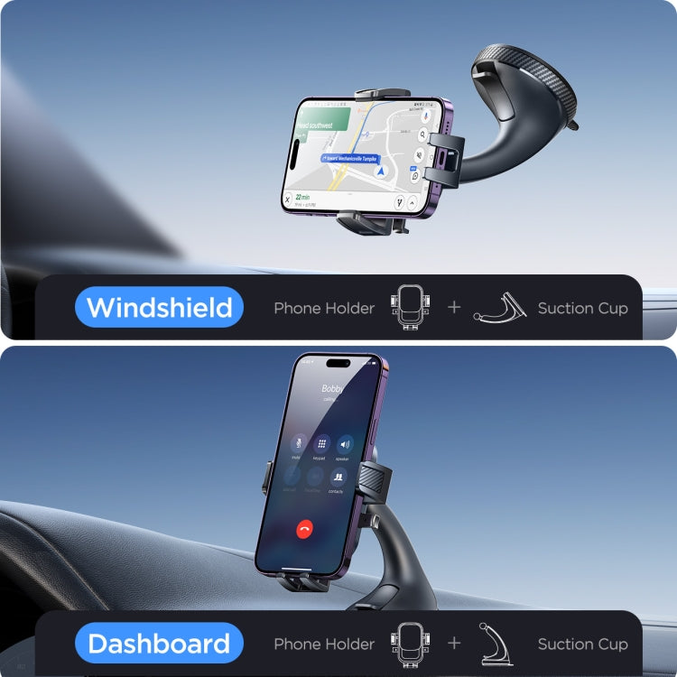 JOYROOM JR-OK6 Car Windshield Phone Holder(Black) - free shipping - PMC TechLife - Order now!