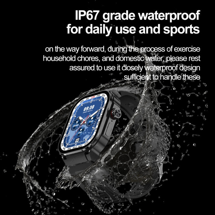 G40S 2.06 inch IP67 BT5.2 Sport Smart Watch, Support Bluetooth Call / Sleep / Blood Oxygen / Heart Rate / Blood Pressure Health Monitor(Silver) - Smart Watches by PMC Jewellery | Online Shopping South Africa | PMC Jewellery | Buy Now Pay Later Mobicred