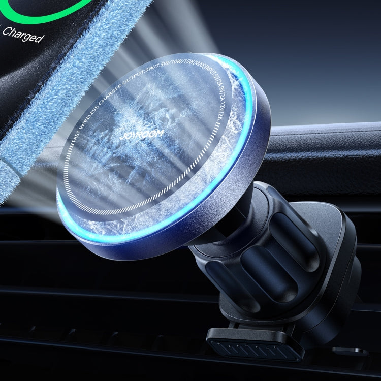 JOYROOM JR-ZS387 Cooling Fan Magnetic Car Wireless Charger Holder(Black) - Wireless Charger Holders by JOYROOM | Online Shopping South Africa | PMC Jewellery | Buy Now Pay Later Mobicred