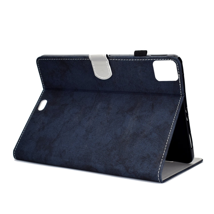 For iPad Pro 11 2024 Marble Style Cloth Texture Smart Leather Tablet Case(Dark Blue) - iPad Pro 11 2024 Cases by PMC TechLife | Online Shopping South Africa | PMC TechLife | Buy Now Pay Later Mobicred