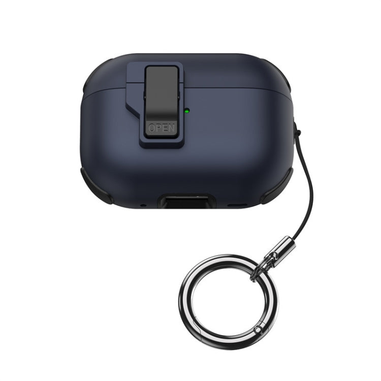 For AirPods Pro 2 Mechanical Switch Lock Bluetooth Earphone Protective Case(Blue) - For AirPods Pro 2 by PMC Jewellery | Online Shopping South Africa | PMC Jewellery | Buy Now Pay Later Mobicred