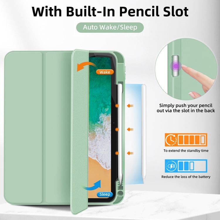 For iPad Pro 13 2024 3-fold TPU Smart Leather Tablet Case with Pen Slot(Green) - iPad Pro 13 2024 Cases by PMC TechLife | Online Shopping South Africa | PMC TechLife | Buy Now Pay Later Mobicred