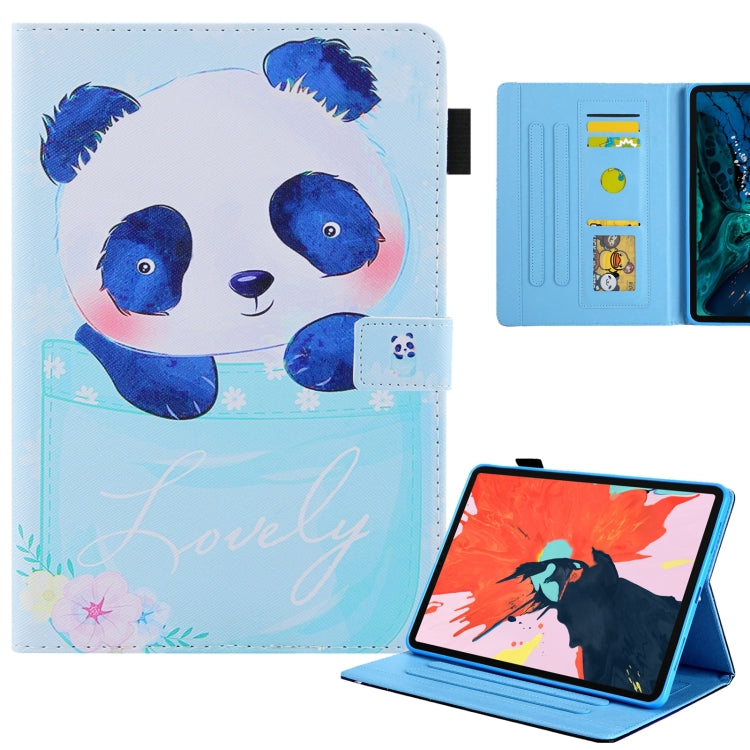 For iPad Pro 11 2024 Colored Drawing Leather Smart Tablet Case(Cup Panda) - iPad Pro 11 2024 Cases by PMC TechLife | Online Shopping South Africa | PMC TechLife | Buy Now Pay Later Mobicred