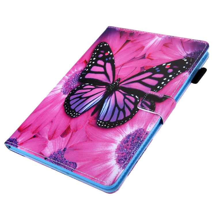For iPad Pro 11 2024 Colored Drawing Leather Smart Tablet Case(Red Flower Pink Butterfly) - iPad Pro 11 2024 Cases by PMC TechLife | Online Shopping South Africa | PMC TechLife | Buy Now Pay Later Mobicred