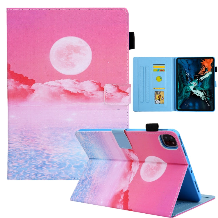 For iPad Pro 11 2024 Colored Drawing Leather Smart Tablet Case(Red Moom) - iPad Pro 11 2024 Cases by PMC TechLife | Online Shopping South Africa | PMC TechLife | Buy Now Pay Later Mobicred