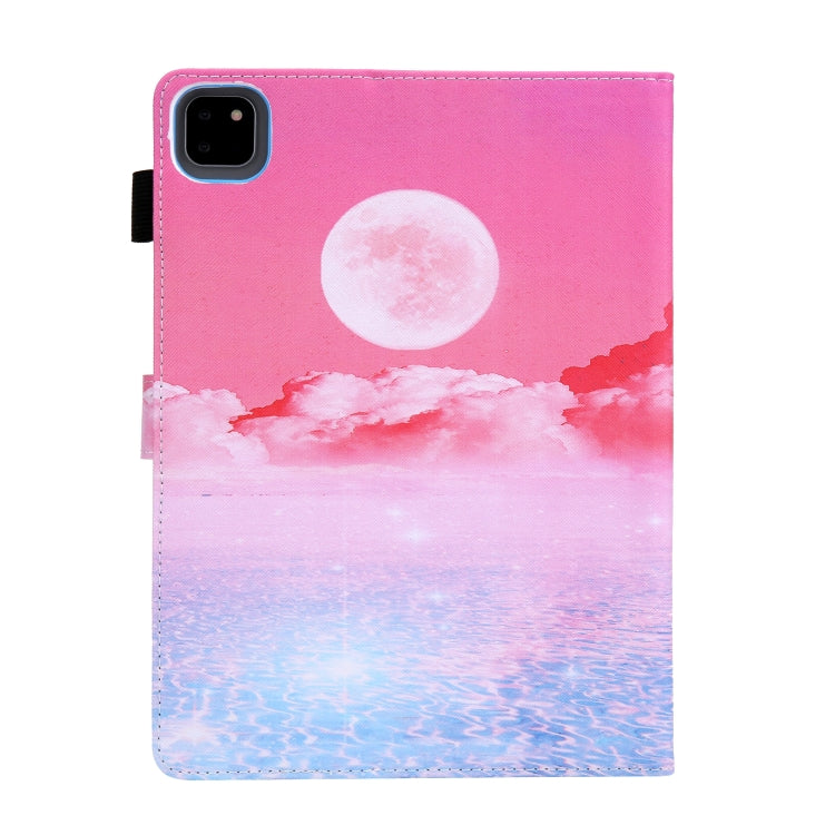 For iPad Pro 11 2024 Colored Drawing Leather Smart Tablet Case(Red Moom) - iPad Pro 11 2024 Cases by PMC TechLife | Online Shopping South Africa | PMC TechLife | Buy Now Pay Later Mobicred