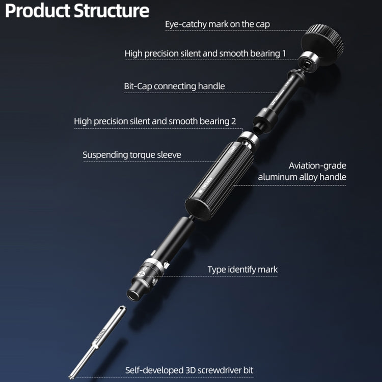 QianLi iWhale Special S2 Steel Magnetic Torque 3D Screwdriver, Model:E T2 Torx 0.35 - Screwdriver by QIANLI | Online Shopping South Africa | PMC Jewellery | Buy Now Pay Later Mobicred