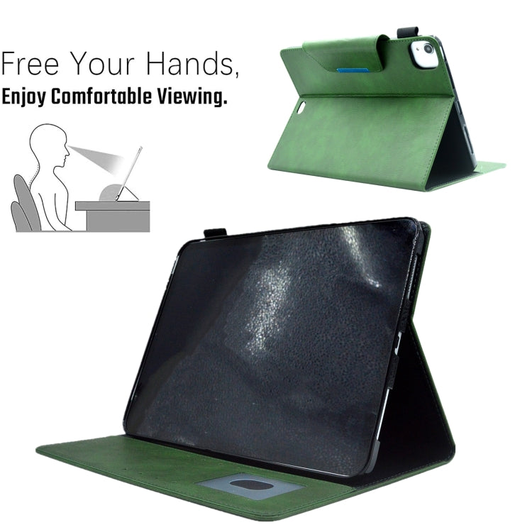 For iPad Pro 11 2024 Suede Cross Texture Magnetic Clasp Leather Smart Tablet Case(Green) - iPad Pro 11 2024 Cases by PMC TechLife | Online Shopping South Africa | PMC TechLife | Buy Now Pay Later Mobicred