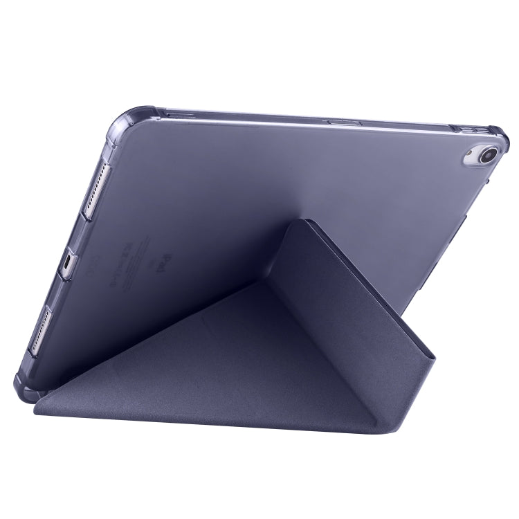 For iPad Pro 13 2024 Multi-folding TPU Leather Smart Tablet Case with Pen Slot(Lavender Purple) - iPad Pro 13 2024 Cases by PMC TechLife | Online Shopping South Africa | PMC TechLife | Buy Now Pay Later Mobicred