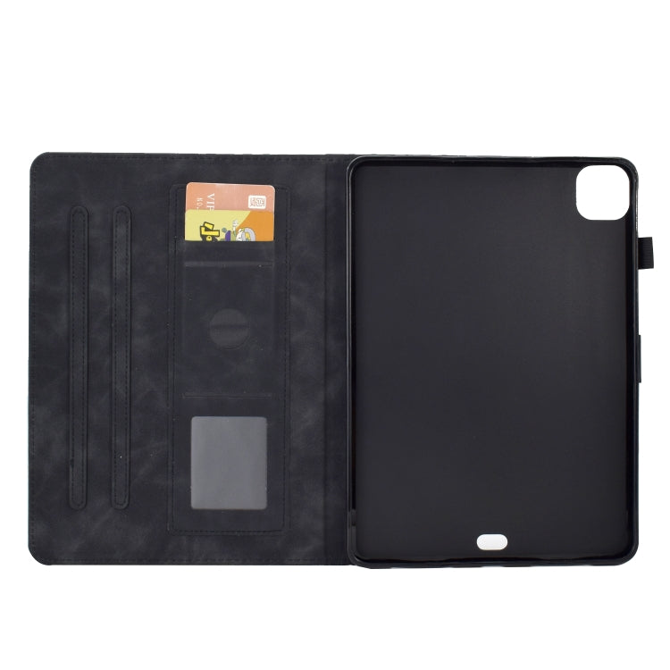 For iPad Pro 11 2024 Rhombus Embossed Leather Tablet Case(Black) - iPad Pro 11 2024 Cases by PMC TechLife | Online Shopping South Africa | PMC TechLife | Buy Now Pay Later Mobicred