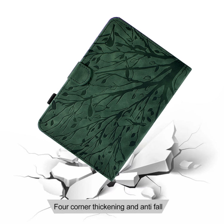 For iPad Pro 11 2024 Fortune Tree Embossed Leather Smart Tablet Case(Green) - iPad Pro 11 2024 Cases by PMC TechLife | Online Shopping South Africa | PMC TechLife | Buy Now Pay Later Mobicred