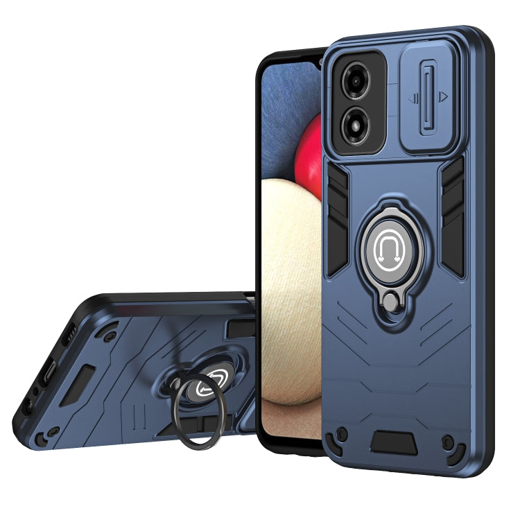 For Motorola Moto G04 / G24 Camshield Ring Holder Phone Case(Royal Blue) - Motorola Cases by PMC TechLife | Online Shopping South Africa | PMC TechLife | Buy Now Pay Later Mobicred