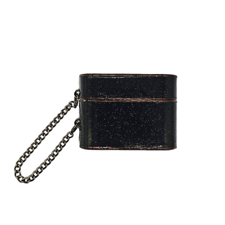 For AirPods Pro Cylindrical Glitter Leather Texture Bluetooth Earphone Protective Case(Black) - For AirPods Pro by PMC Jewellery | Online Shopping South Africa | PMC Jewellery | Buy Now Pay Later Mobicred