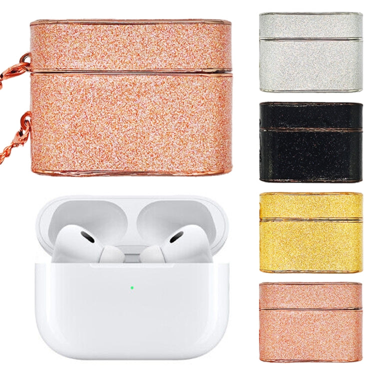 For AirPods 2 / 1 Cylindrical Glitter Leather Texture Bluetooth Earphone Protective Case(Gold) - For AirPods 1/2 by PMC Jewellery | Online Shopping South Africa | PMC Jewellery | Buy Now Pay Later Mobicred
