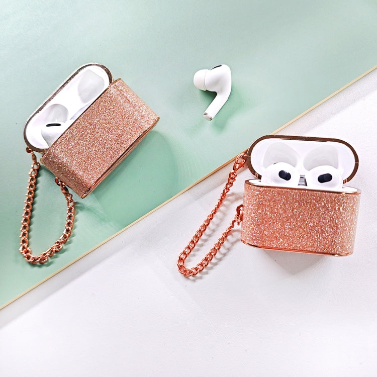 For AirPods Pro 2 Cylindrical Glitter Leather Texture Bluetooth Earphone Protective Case(Rose Gold) - For AirPods Pro 2 by PMC Jewellery | Online Shopping South Africa | PMC Jewellery | Buy Now Pay Later Mobicred