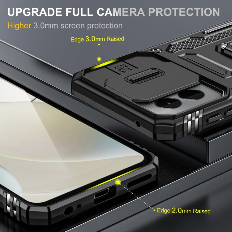 For Motorola Moto G Stylus 5G 2024 Armor PC + TPU Camera Shield Phone Case(Black) - free shipping - PMC Jewellery - Order now!