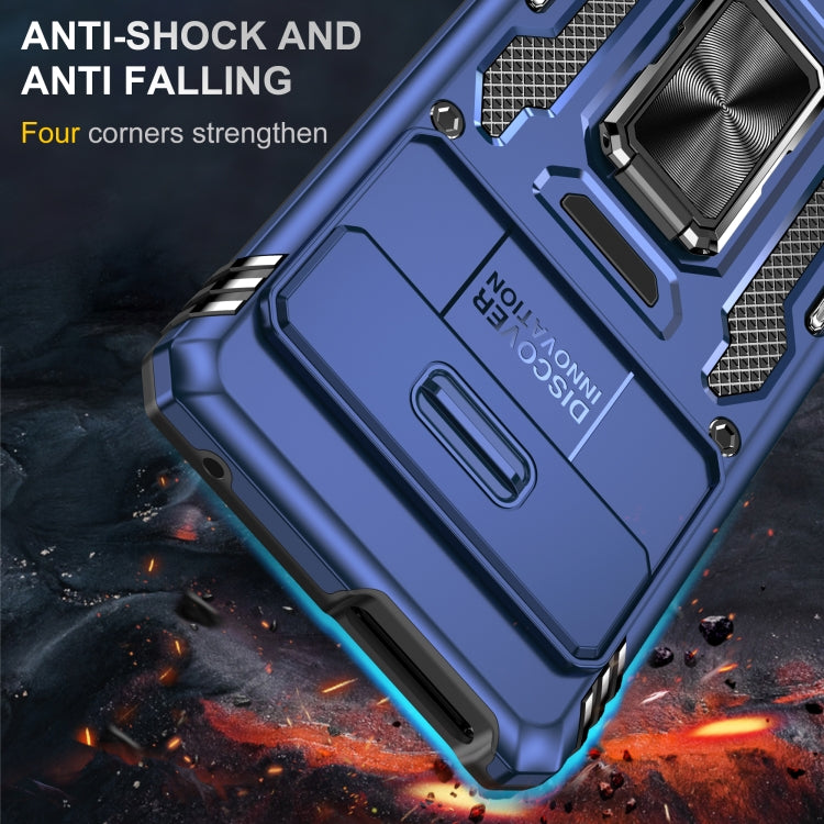 For Google Pixel 9 Pro XL 6.8 Armor PC + TPU Camera Shield Phone Case(Navy Blue) - Google Cases by PMC TechLife | Online Shopping South Africa | PMC TechLife | Buy Now Pay Later Mobicred