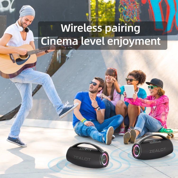 Zealot S97 80W Outdoor Portable RGB Light Bluetooth Speaker(Blue) - free shipping - PMC Jewellery - Order now!