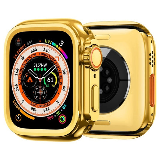 For Apple Watch Series 9 / 8 / 7 45mm Change to Ultra 49mm Alloy Watch Case(Gold) - Watch Cases by PMC Jewellery | Online Shopping South Africa | PMC Jewellery | Buy Now Pay Later Mobicred