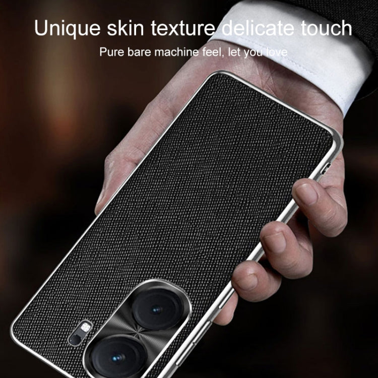 For vivo iQOO Neo9 Silver Edge Cross Texture PU Leather Phone Case(Red) - iQOO Neo9 Cases by PMC TechLife | Online Shopping South Africa | PMC TechLife | Buy Now Pay Later Mobicred