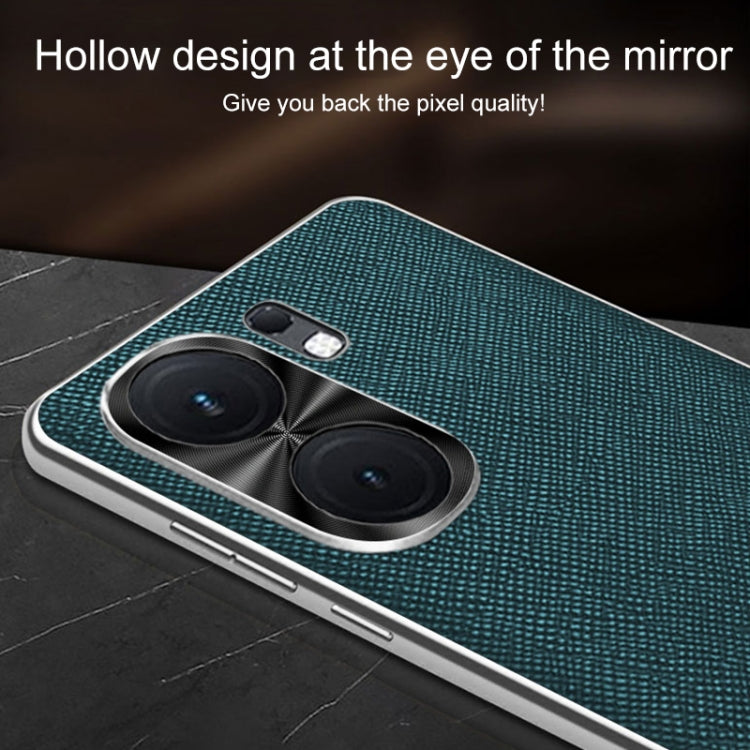 For vivo iQOO Neo9 Silver Edge Cross Texture PU Leather Phone Case(Red) - iQOO Neo9 Cases by PMC TechLife | Online Shopping South Africa | PMC TechLife | Buy Now Pay Later Mobicred