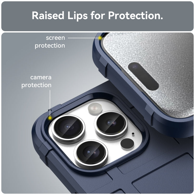 For iPhone 16 Pro Full Coverage Shockproof TPU Phone Case(Blue) - iPhone 16 Pro Cases by PMC TechLife | Online Shopping South Africa | PMC TechLife | Buy Now Pay Later Mobicred