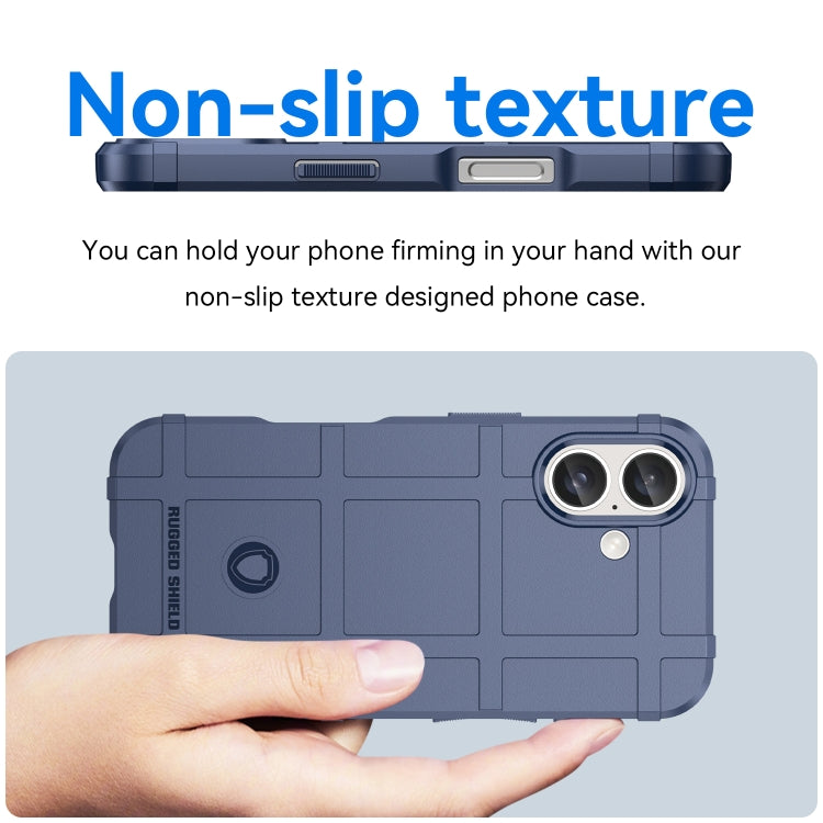 For iPhone 16 Full Coverage Shockproof TPU Phone Case(Blue) - iPhone 16 Cases by PMC TechLife | Online Shopping South Africa | PMC TechLife | Buy Now Pay Later Mobicred