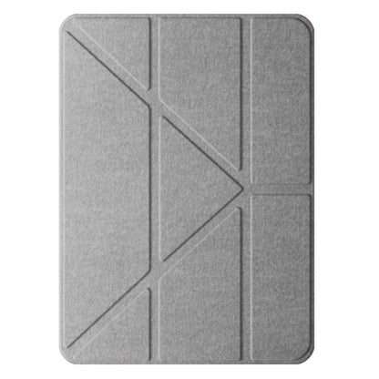 For iPad Air 13 2024 Mutural Multi-fold Smart Leather Tablet Case(Grey) - iPad Air 13 2024 Cases by Mutural | Online Shopping South Africa | PMC Jewellery | Buy Now Pay Later Mobicred