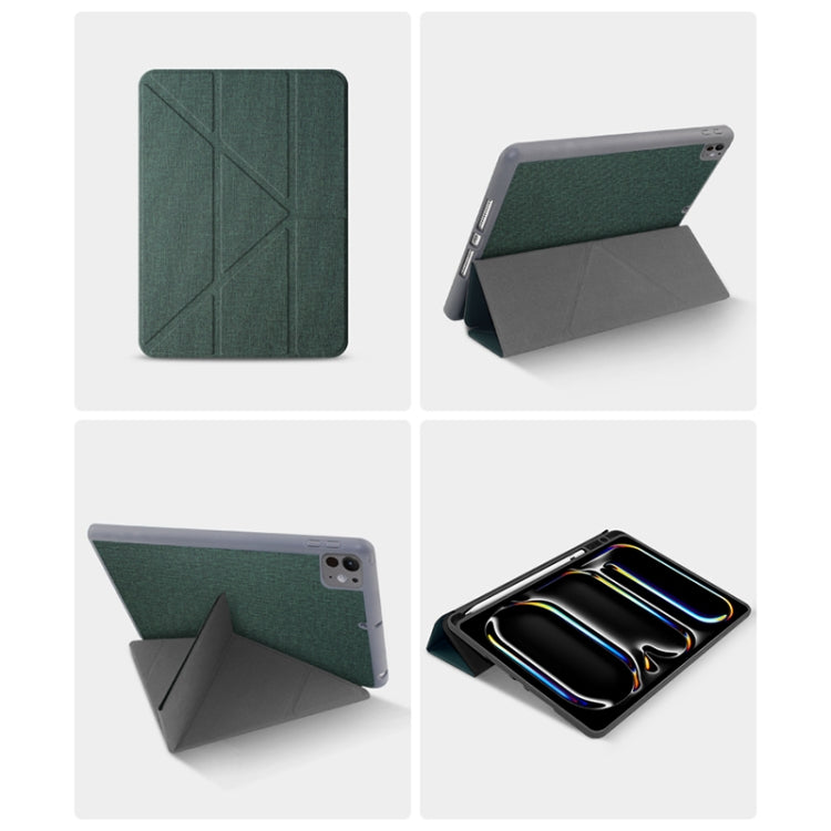 For iPad Pro 11 2024 Mutural Multi-fold Smart Leather Tablet Case(Black) - iPad Pro 11 2024 Cases by Mutural | Online Shopping South Africa | PMC Jewellery | Buy Now Pay Later Mobicred