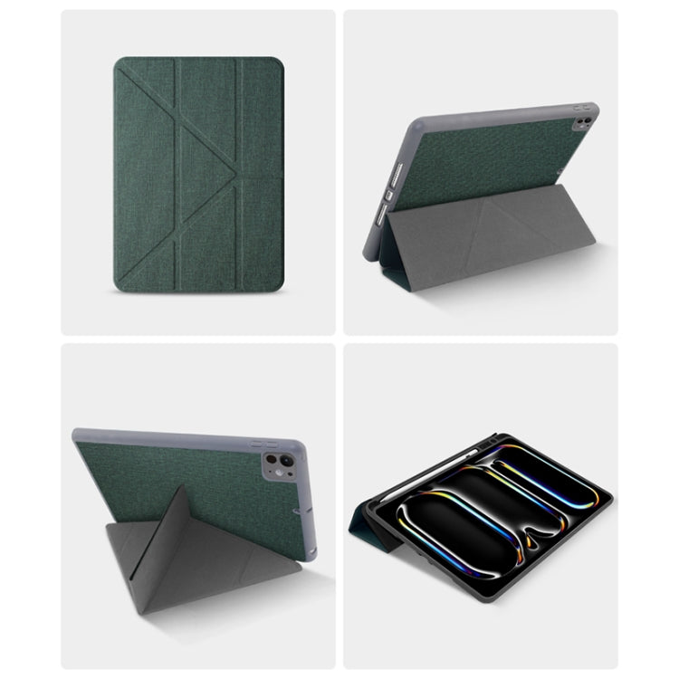 For iPad Pro 11 2024 Mutural Multi-fold Smart Leather Tablet Case(Blue) - free shipping - PMC TechLife - Order now!