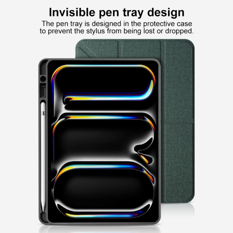 For iPad Pro 11 2024 Mutural Multi-fold Smart Leather Tablet Case(Black) - free shipping - PMC TechLife - Order now!