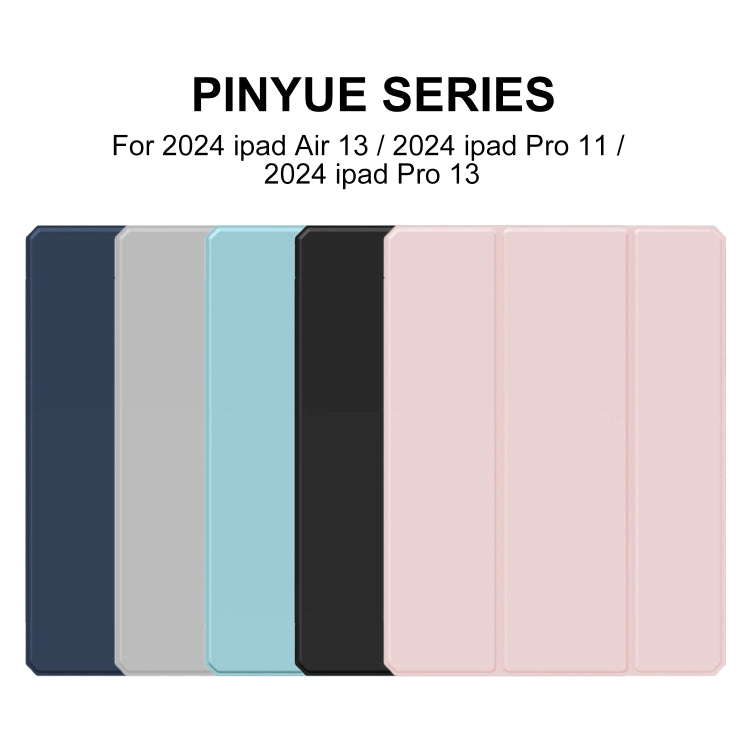 For iPad Pro 13 2024 Mutural Pinyue Series Smart Leather Tablet Case(Dark Blue) - iPad Pro 13 2024 Cases by Mutural | Online Shopping South Africa | PMC TechLife | Buy Now Pay Later Mobicred