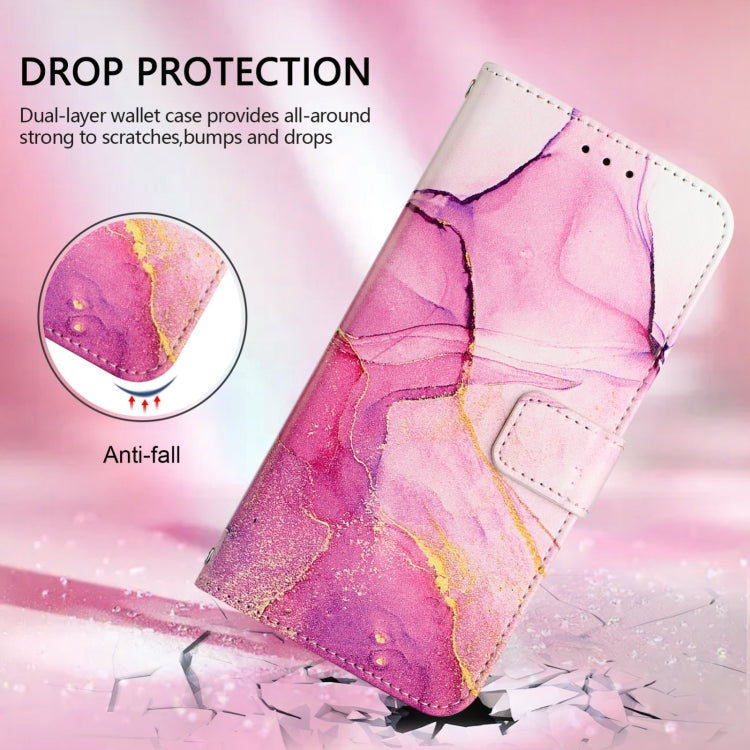 For Google Pixel 9 Pro XL PT003 Marble Pattern Flip Leather Phone Case(Pink Purple Gold) - Google Cases by PMC TechLife | Online Shopping South Africa | PMC TechLife | Buy Now Pay Later Mobicred