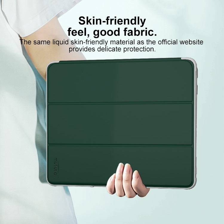 For iPad Pro 11 2024 Mutural PC Hybrid TPU Leather Smart Tablet Case(Dark Blue) - free shipping - PMC TechLife - Order now!