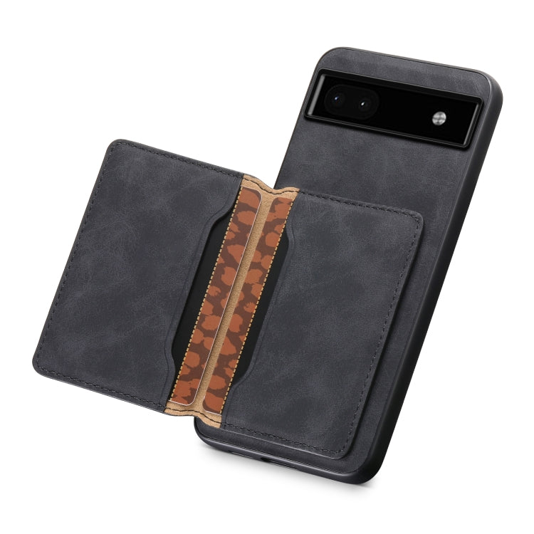 For Google Pixel 6a Denior D13 Retro Texture Leather MagSafe Card Bag Phone Case(Black) - free shipping - PMC TechLife - Order now!