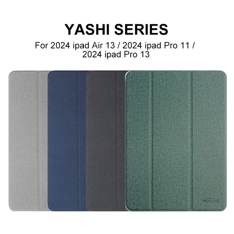 For iPad Pro 13 2024 Mutural YASHI Series Tablet Leather Smart Case(Blue) - iPad Pro 13 2024 Cases by Mutural | Online Shopping South Africa | PMC Jewellery | Buy Now Pay Later Mobicred