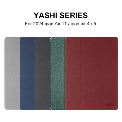 For iPad Air 11 2024 / Air 2022 10.9 Mutural YASHI Series Tablet Leather Smart Case(Black) - iPad Air 11 2024 Cases by Mutural | Online Shopping South Africa | PMC Jewellery | Buy Now Pay Later Mobicred