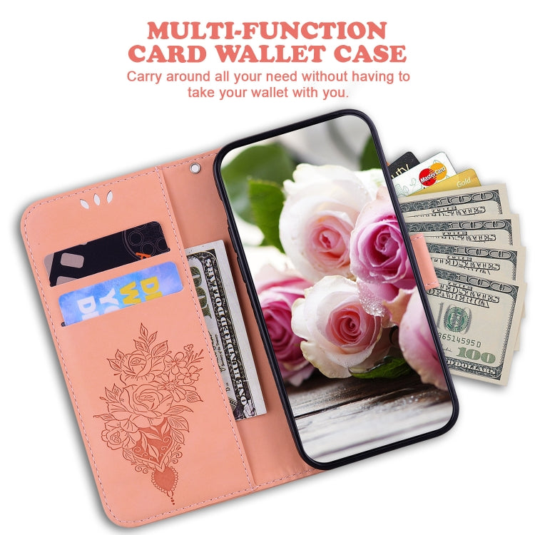 For iPhone 16e Butterfly Rose Embossed Leather Phone Case(Pink) - iPhone 16e Cases by PMC TechLife | Online Shopping South Africa | PMC TechLife | Buy Now Pay Later Mobicred