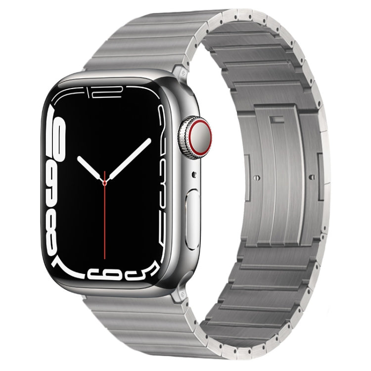 For Apple Watch 42mm PG60 Single Bead Bamboo Joint Titanium Metal Watch Band(Silver) - free shipping - PMC TechLife - Order now!